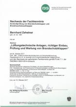 Zertifikat Fachkenntnis